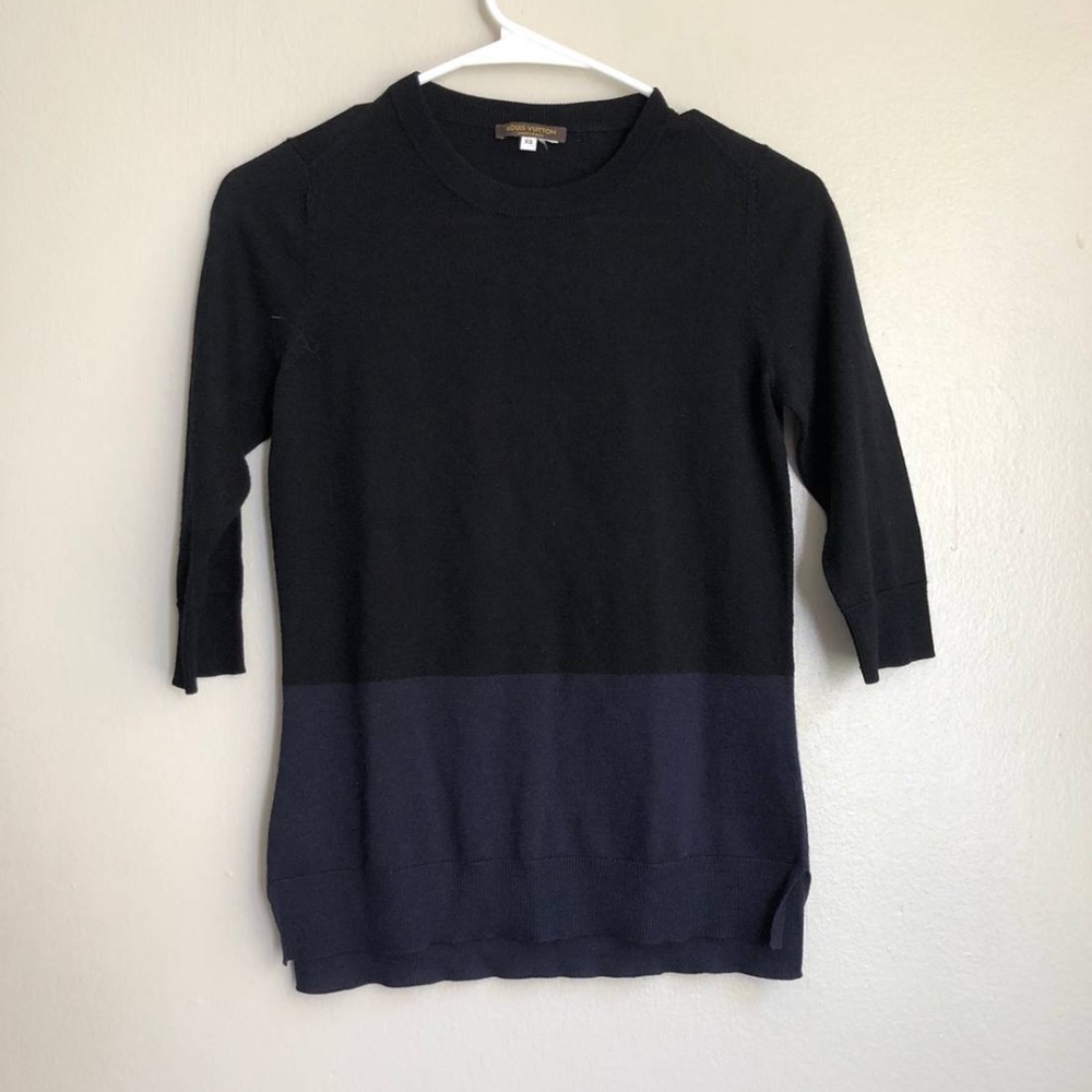 Louis Vuitton Navy & Black Uniform Sweater Shirt S